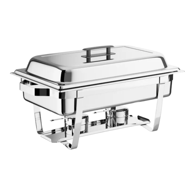 Silver chafing dish 8-quart rental for catering and events in South Florida